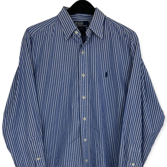Polo by Ralph Lauren Blue Striped Casual Button Down Shirt - Picture 1 of 5